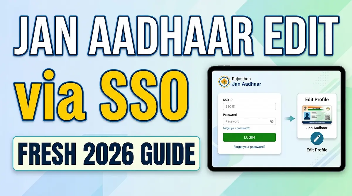 Jan Aadhaar Edit via SSO Fresh 2026 Guide